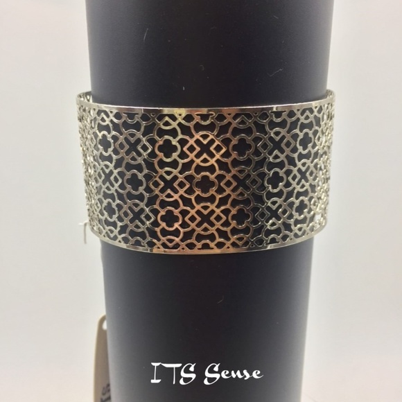 NWT! ITS SENSE Silver Cuff Statement Bracelet - Picture 1 of 3